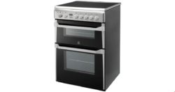 Indesit ID60C2XS 60cm Freestanding Double Oven Electric Ceramic Cooker in  Stainless Steel